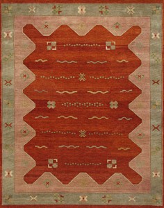 rug with a tribal pattern