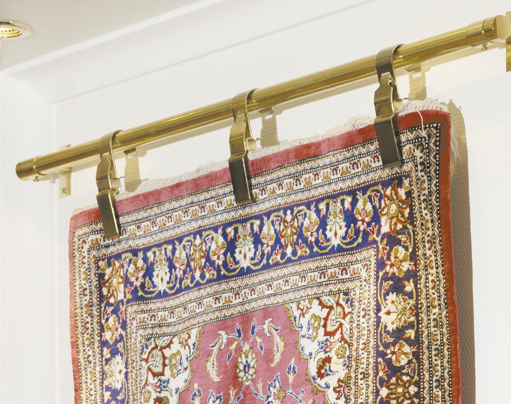 How to hang your rug on the wall.