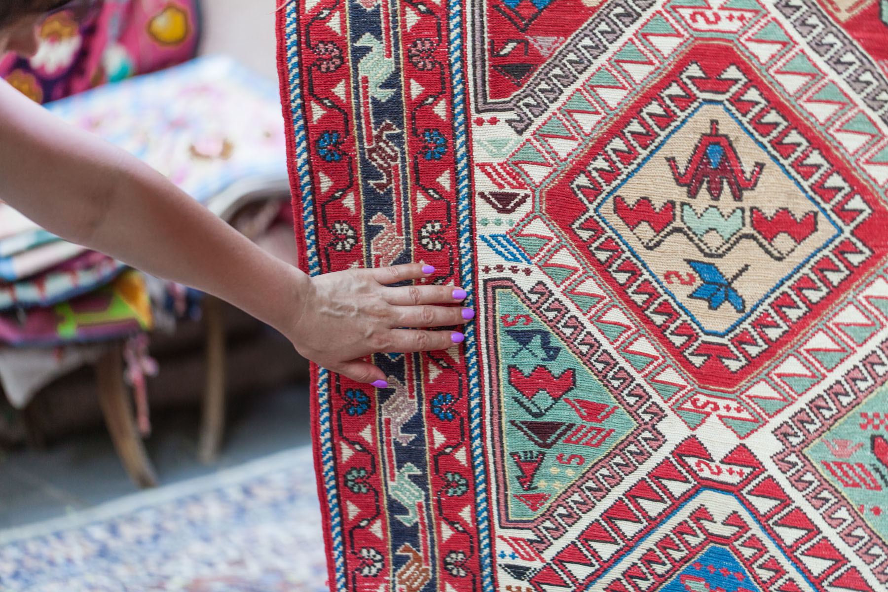 Hand Woven Egyptian Wool Kilim Rug