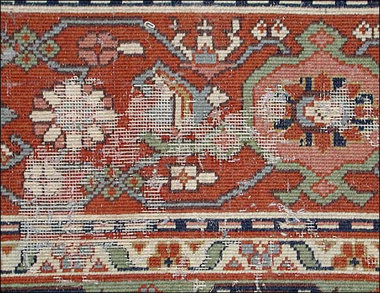 Moth Damage to wool rug